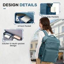 Mochila de compresión al vacío de gran capacidad, mochila de negocios, mochila para portátil, ligera, adecuada para el trabajo y los viajes, práctica y ahorradora de espacio para hombres, plegable, no se destiñe, ideal para estudiantes y salidas casuales - Multicolor - Ver 9