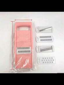 8pcs/Set, 5-In-1 Multi-Functional Vegetable Slicer And Fruit Cutter, Manual Food Grinder, Vegetable Shredder, Potato Slicer, Home Kitchen Potato Grater, No Electricity Needed, Stainless Steel Material, Convenient Kitchen Tool - Multicolor - View 12