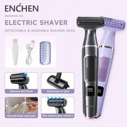  ENCHEN 专业电动剃须刀多功能修剪器往复式剃须刀女士脱毛剃须刀便携式适用于全身各部位 A1