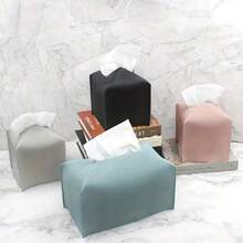 Bộ 2 hộp đựng khăn giấy bằng da PU, hộp đựng khăn giấy vuông, chống thấm nước, có thể gập lại, phù hợp cho phòng khách, nhà bếp, phòng ngủ, phòng tắm, thiết kế tối giản, thích hợp trang trí nhà cửa, văn phòng, khách sạn và xe hơi. - Nhiều màu - Xem 2