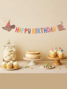 一套卡通腊肠犬主题生日横幅，可用于背景装饰，包含彩色生日快乐悬挂彩旗、腊肠犬造型棒棒糖卡、礼品标签卡，适用于房间装饰、家居装饰、一周岁生日派对装饰、婴儿派对装饰、性别揭晓派对装饰、宠物腊肠犬派对装饰、生日派对用品、婴儿派对用品。 - 臘腸狗 - 查看 5