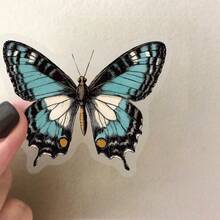 50张复古卡通蘑菇、植物和蝴蝶贴纸 - 透明PET材质，适用于日记本、冰箱、手机壳和DIY手工制作 - 50PCS - 查看 5