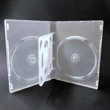 Caja Rectangular vacía para CD/DVD, carcasa transparente de plástico lechoso para CD, capacidad de 4-8 discos, cubierta para insertar CD/DVD, 135x20x190mm KR2L - A2 - Ver 4