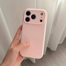 Minimalist Full Coverage Anti-Drop Soft Silicone Phone Case, Compatible With Iphone 17 Pro Max/17 Pro/17/16 Pro Max/16 Pro/16/16 Plus/15/15 Pro Max/15 Pro/15 Plus/11/12/13/14 Pro Max/11 Pro/11 Pro Max/12 Pro/12 Pro Max/13 Pro/13 Pro Max/14 Pro/14 Pro Max/14 Plus, Creative Design For Men And Women, Pink - Pink All-in-one - Upgraded Version - View 3
