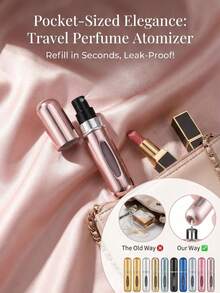5ml Mini Refillable Perfume Atomizer Bottle, Portable Bottom-Fill Spray, Leak-Proof Travel-Sized Fragrance Container For Purses & Pockets. Bottom-Fill, Refill In Seconds, Leak-Proof, No Funnel Needed, Visual Window. - Multicolor - View 2