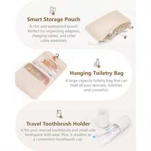 Compression Packing Cubes 12 Set Suitcase Organizers Luggage Organizer Bags Extendable Packing Cubes For Travel Compression Travel Essentials Beige - Beige - View 6
