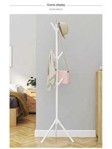 Clothes And Hats Rack Floor To Floor Bedroom Coat Hook Bedroom Vertical Tree Branch Shape Holder Hat Scarf Handbag Storage Hange - Black - View 10
