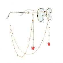 1/2pc Eyeglasses Chain, Fashionable New Butterfly Bead Eyeglasses Chain, Colorful Butterfly Sunglasses Chain. - Bươm bướm - Xem 3