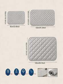 Foldable Heat-Resistant Ironing Pad, Tabletop Ironing Mat, Portable Ironing Pad Suitable For Daily Use To Protect Clothing, Coats, Suits, Uniforms, Etc. - Grey - View 2