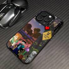 Funda para teléfono con temática de aventuras de  Compatible con fundas para teléfonos   17  16 Pro Max  15 Pro Max  13 y  12 Diseño elegante con personajes y criaturas del juego Ideal para jugadores y un regalo fantástico para amigos y familiares - Negro - Ver 3
