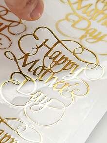 Customized Label Stickers, Customized UV Transfer Stickers, Vinyl Stickers, Name Stickers, Date Stickers, DIY Gifts, Handmade, Handwritten, Wedding Stickers, Gift Stickers. Customizable Holographic Name Stickers Suitable For Glass, Cups, Scrolls, Balloons, Fashion Design, Crystal Clear Self-Adhesive Labels - Multicolor - View 6