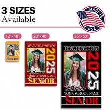 Custom Class Of 2026 Graduation Yard Flag Personalized Name School Double Sided Outdoor Garden Decor 12x18 Double Sided - Graduation 1 - View 6