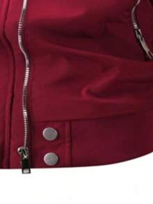 春秋新款棒球夹克/实用夹克 - 美国品牌设计，女士夹克，兼具户外功能性和休闲风格。适合日常休闲、轻度户外活动、徒步旅行、旅行和休闲街头风。是送给女友或家人的时尚多功能生日礼物。适合女士夹克、时尚轻便夹克、秋季时尚和休闲街头风。 - 酒紅色 - 查看 7