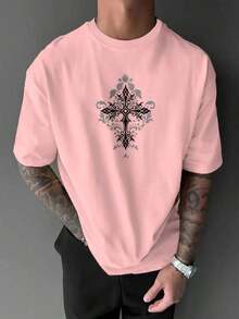 Popular, Caballero Ángel, Alas Cruzadas y Patrón, Camiseta de Verano de Manga Corta para Hombre, Elegante y Guapo, Adecuada para el Verano, Tela Cómoda - Blanco - Ver 10