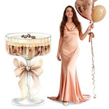 4ft Large Espresso Martini Bow Cardboard A Tini Bit Older Birthday Cutout Stand Martini Coffee Backdrop Decorations For Bar Women Bachelorette Bridal Shower Party Decor - 濃縮咖啡 - 查看 3