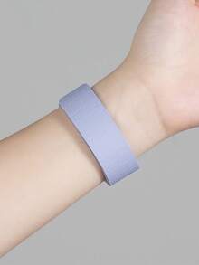 1 chiếc dây đeo đồng hồ silicon từ tính họa tiết vải thiều unisex, tương thích với Apple Watch 42mm, 38mm, 40mm, 41mm, 44mm, 45mm, 46mm, 49mm, dây đeo thay thế thời trang cho đồng hồ thông minh dòng Ultra2, Ultra SE2, SE 11, 10, 9, 8, 7, 6, 5, 4, 3, 2, 1 - Tim tím - Xem 5