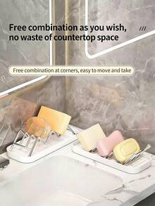 Modern Wave Design Soap Rack – Stainless Steel Bar Soap Holder With Removable Drain Tray, Keeps Soap Dry And Clean, Ideal For Bathroom And Kitchen Sinks - A - View 10