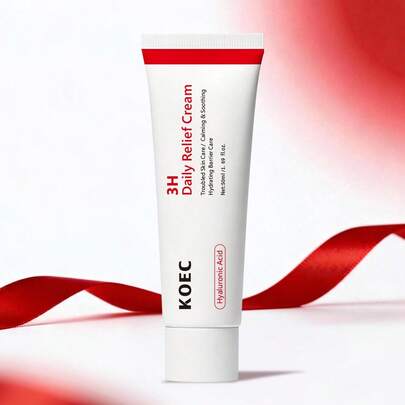 KOEC 3小时日常舒缓霜，适合所有肤质的日常舒缓保湿霜 | 先进快速吸收滋养面部护理，韩国护肤