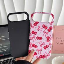 1Pcs New Full-Screen Pink Bow Cherry Two-In-One Dual-Layer Protective Case Full-Coverage Phone Case, Durable, Shock-Resistant, And Stylish, Glossy, Premium Finish  Compatible With IPhone 17 Pro Max/17 Plus/17 Pro/17 Air/16 Pro Max/16 Plus/16 Pro/X/XS/XR/XS Max/11/11 Pro/11 Pro Max/12/12 Pro/12 Pro Max/13/13 Pro Max/14/14 Pro Max/15/ 15 Pro Max. Also Compatible With Samsung Galaxy S25/S25 ULTRA/S24/S23/A56/A55/A54/A53/A52/A36/A35/A34/A26. Fashion-Forward And Innovative Design Makes It The Perfect Gift For Friends, Family, Or Significant Others-An Ideal Choice For Christmas Or Halloween Presents. - C8FL粉紅蝴蝶結櫻桃Bow & Cherry - 查看 2