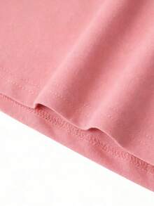 1 camiseta unisex estampada de corte holgadoModern Minimalist style GYM attitude GIRL dumbbellAdecuado para ocasiones como las vacaciones de verano, Halloween y el Día de la Independencia de México. - Rosa - Ver 2