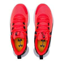 Under Armour Unisex Basketball Shoes, Cushioned Basic Model, Outdoor Casual Basketball Sneakers - Red/Black - View 4