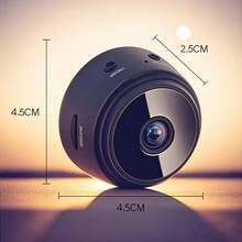 1pc Mini Wireless WiFi Security Camera. Made Of ABS Material, Supports Smart Loop Recording, HD Infrared Night Vision, Strong Magnetic Attachment, And Long Standby Time. - Black - View 6