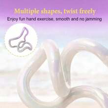 Crystal Kneading Music Fidget Toy, Electroplated Metal Twist Design To Cultivate Concentration & Ease Stress, Unique Desk Decor And Office Companion - 彩色透明水晶(附盒子) - 查看 9