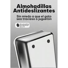 UNA MASCOTA Arenero Semicerrado para Gatos XL, Acero Inoxidable - Gris Claro - Ver 10