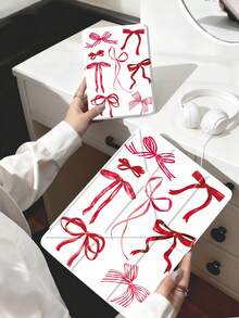 红色蝴蝶结图案平板电脑保护套，兼容苹果Air 11英寸M3（2025款）/M2（2024款）、苹果Air第五代（2022款）、（A16）11英寸第十一代（2025款），也兼容三星Galaxy Tab平板电脑和Kindle Paperwhite第十二代（2024款）。透明背壳，时尚图案保护套，具备自动休眠/唤醒功能和气囊保护，适合作为礼物或办公用品。 - 彩色 - 查看 9