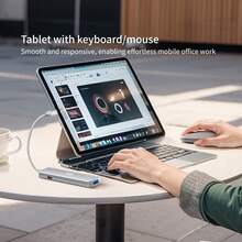 HP USB-C 转 USB-C 五合一铝合金扩展坞 - 4 个 USB 3.0 端口和 1 个 Type-C 端口 - 銀色 - 查看 3