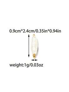 3个/包 仿珍珠设计 简约时尚弯针配件 钥匙扣饰品 DIY吊坠 - 白色 - 查看 8