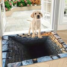1pc Realistic 2D/3D Optical Illusion Black Hole Crack Floor Mat - Illusion 3D Cave Effect, Durable Easy-Clean Suitable For Indoor/Outdoor Use, Modern Optical Illusion For Home Entrance,,, Bedroom - Low- Fiber Design For Birthday Anniversaries, Valentine's Day, Thanksgiving, Christmas, Halloween, Wedding, New Year Gifts.Ideal Gifts For Her, Him, Family Members, Boyfriends, Girlfriends, Fathers, Mothers, Lovers, Daughters, Sons, Grandfathers, Grandmothers, Friends, Classmates, And Pets.Suitable For Car, Bedroom, Living Room, Office, Bedroom Decor, Indoor And Outdoor Decorative Mat, Fall Decor, Fall Decorations For Home, Christmas Party Theme Mat, Christmas Decor, Office Decoration. - 亮色4 - 查看 6
