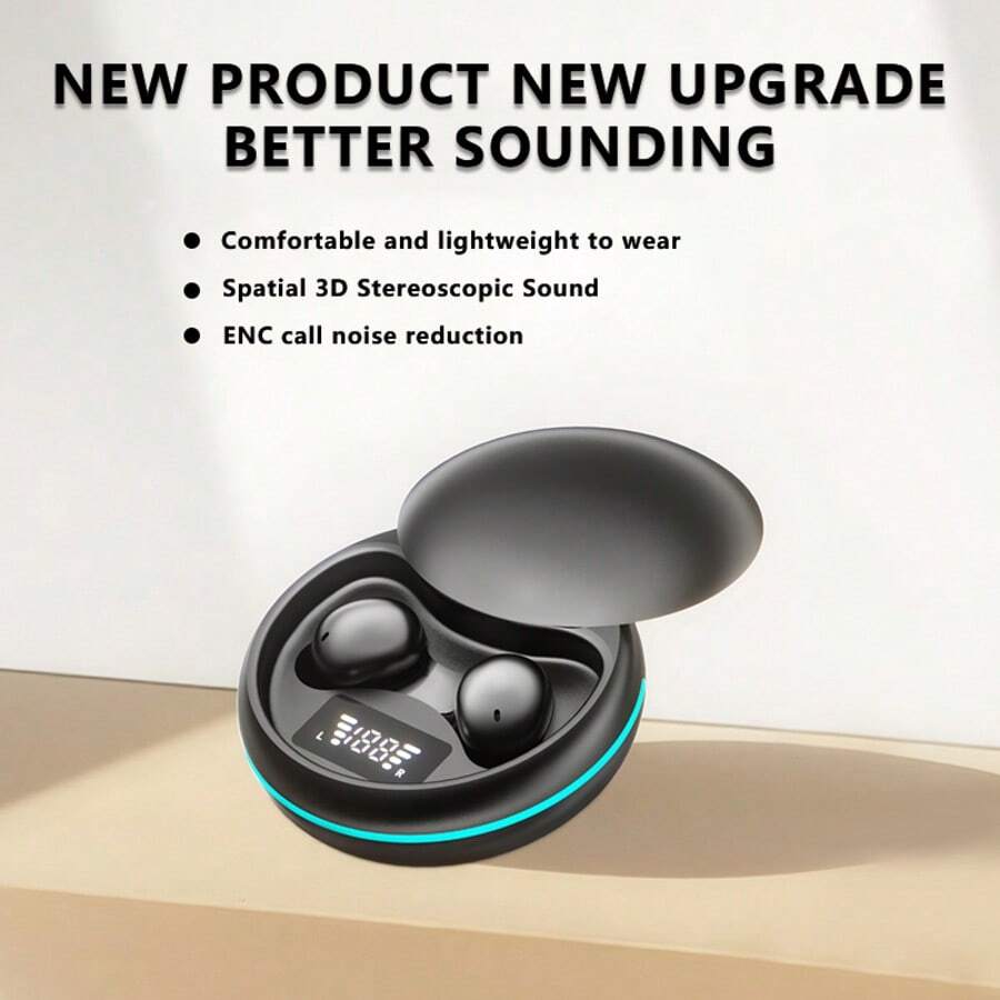 Desain Baru Earbud Musik In-Ear Nirkabel Sejati Macaron Headset Tidur Pasangan Video Earplug Mini Bluetooth 6.0 Earpods Nyaman TWS HIFI Dolby Bass Stereo HD Panggilan Earphone Untuk Android Untuk iPhone Musik Untuk Hadiah Hari Halloween
