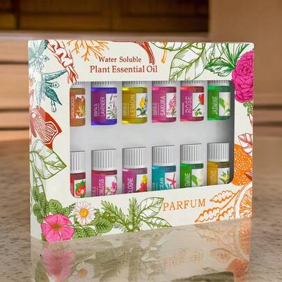 12 frascos de aceites esenciales de perfume: te transportarán a un mundo de sensaciones únicas. Ideales para mezclar libremente, diseñar velas relajantes o usarlos en humidificadores para disfrutar de un ambiente fresco y reconfortante. Combinaciones de fragancias con aromas lujosos, como lavanda, eucalipto, limoncillo, naranja dulce, menta y árbol de té.
