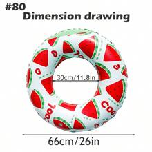 Watermelon Pattern Inflatable Swimming Ring, Children & Adult Pool Floating Circle, Essential For Summer Swimming Party - Multicolor - View 8