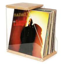 Premium Vinyl Record Storage W/ Clear Acrylic Holder Style Record Holder LP - 原木色 - 查看 9