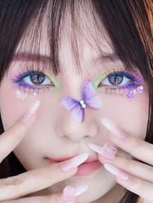 120pcs Glue-Free False Eyelashes, Natural Segmented Idol-Style Natural & Realistic Delicate Lower Lashes - Black - View 8