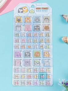 3D Cartoon Animal Cube Stickers - Cute DIY Decor For Smartphones, Computers And Tablets - Vibrant Colors, Adhesive, Smooth Surface For Paper And Glass. With Vivid Design And Smooth Surface, These Adorable Stickers Are Perfect For Decorating Your Computer. - Multicolor - View 9