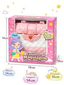 Children's Makeup Set Entrepreneur Blogger Children's Makeup Set Complete Children's Suitcase - 粉色 - 查看 2