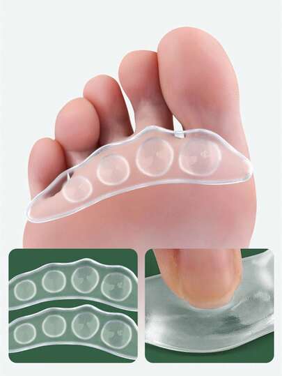 Pegatinas antideslizantes para tacones altos, almohadillas antideslizantes para sandalias, topes para tacones de mocasines, almohadillas de silicona para la parte delantera del pie, accesorios para zapatos antideslizantes y antirozaduras, insertos de medio tamaño, almohadillas de amortiguación para el talón y la parte delantera del pie