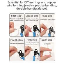 Looper Pliers In One Step Jewelry Making, 1.5mm-2.25mm-3mm Looping Size, Beading Looper, Wire Looping Pliers 24-18 Gauge Wire, Patented, One Step Looper Jewelry, One Step Looper Pliers.Ring Pliers, Easy To Cut, Durable Multi - Khác nhau - Xem 10
