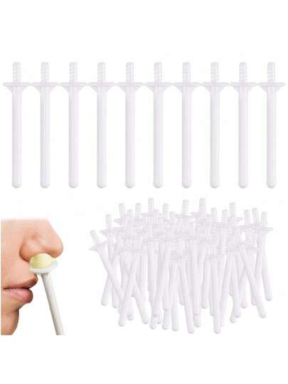 40支塑料蜡棒，配一次性刮刀，用于去除鼻毛和清洁