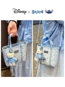 限量版史迪奇水桶包 - 官方授权挂饰，卡通印花单肩包，休闲时尚手提包，生日礼物 - 彩色 - 查看 13