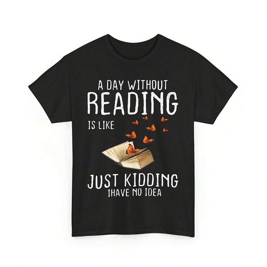 Camiseta divertida de un día sin libros para amantes de los libros - Negro 3 - Ver 1