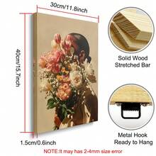 1 sztuka w ramce/bez ramki, boho kwiatowy, kobieta, modny plakat na płótnie, vintage, kwiat, wydruk ścienny, abstrakcyjna postać, minimalistyczny, rustykalny, rustykalny obraz dekoracyjny do mieszkania, salonu, sypialni, nowoczesnej dekoracji domu - A - Zobacz 11