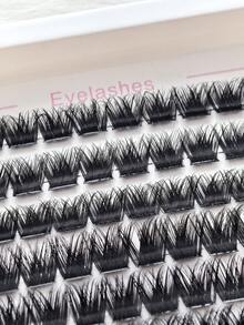 144 piezas Pestañas postizas individuales de imitación de visón D Curl en racimos, pestañas suaves y rizadas con aspecto natural, pestañas voluminosas y dramáticas, extensiones de pestañas duraderas, racimos de pestañas gruesas - D - Ver 7