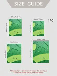 1pc Green Abstract Oil Painting, Green Golf Course Canvas Wall Art, Green Texture Wall Painting, Golf Course Theme, Gift For Golf Lovers, Frameless - Abstract Style B - View 5