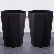 3/2/1 Pcs Geometric Trash Can, Kitchen Garbage Bin, Octagonal, Plastic Material, Brushed Surface, Open-Mouth Design, No Power Required, Suitable For Home, Office, Kitchen, Bathroom Storage, Bathroom Garbage Organization - Multicolor - View 15