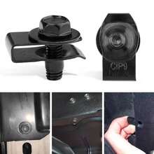 200X Universal Metal U-Type Screw + Clips Car Bumper Fender Trim Panel Fastener - 200pcs - View 9