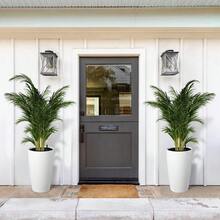 22" Tall Round Planter Set of 2, Self Watering Pots for Indoor Plants, Large Flower Pot Outdoor With Built-In Drainage and a Water Level Monitor, for Patio, Porch, Living Room, or Home Office, White - 2 piezas de 21,7 pulgadas - Ver 3